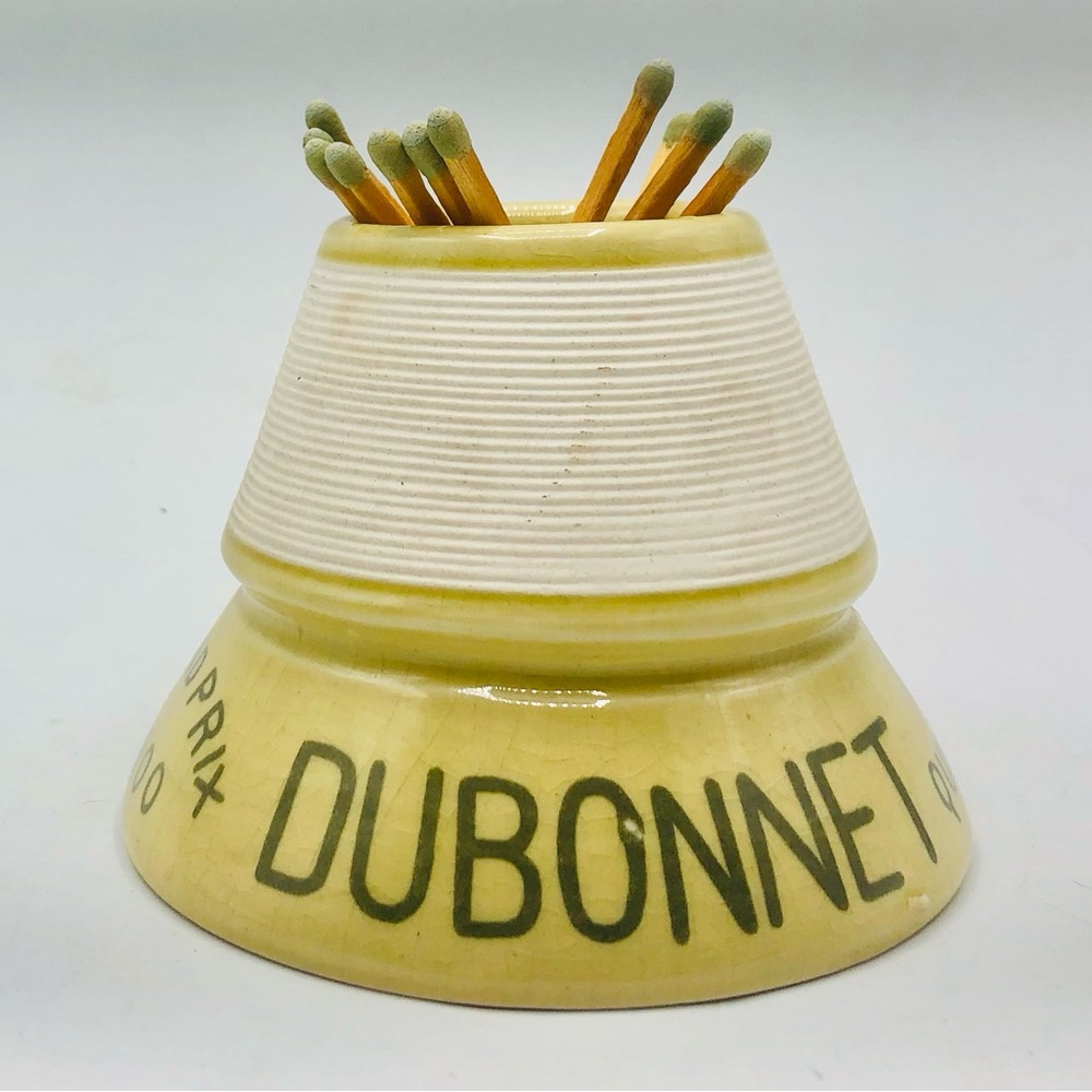 1900 GRAND PRIX DUBONNET Antique Match Holder & Striker "Vin Au Quinquina" Barwa